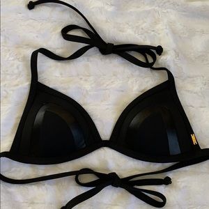VS Pink Slight Push Up Black Bikini Top